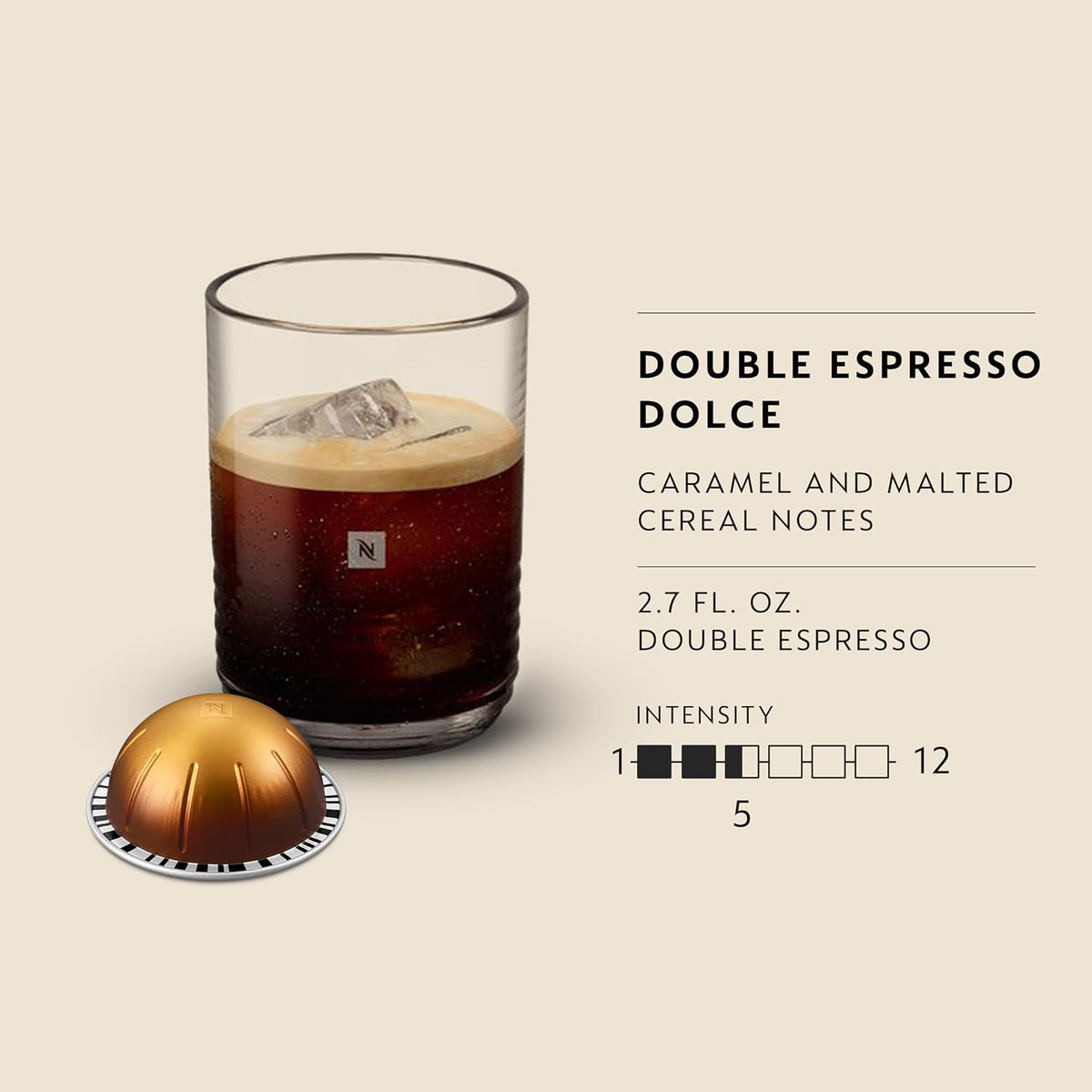 Nespresso Vertuo Double Espresso Dolce coffee pods
