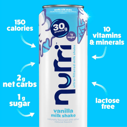 Nurri ultra filtered milk shake vanilla cans