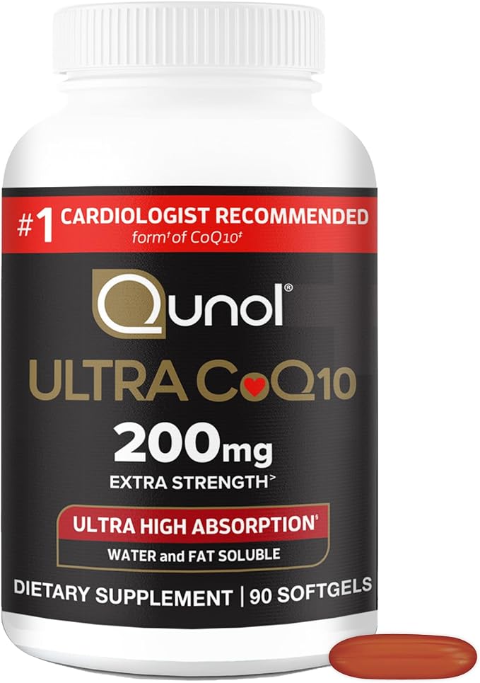 Qunol Ultra CoQ10 200mg 90 softgels bottle