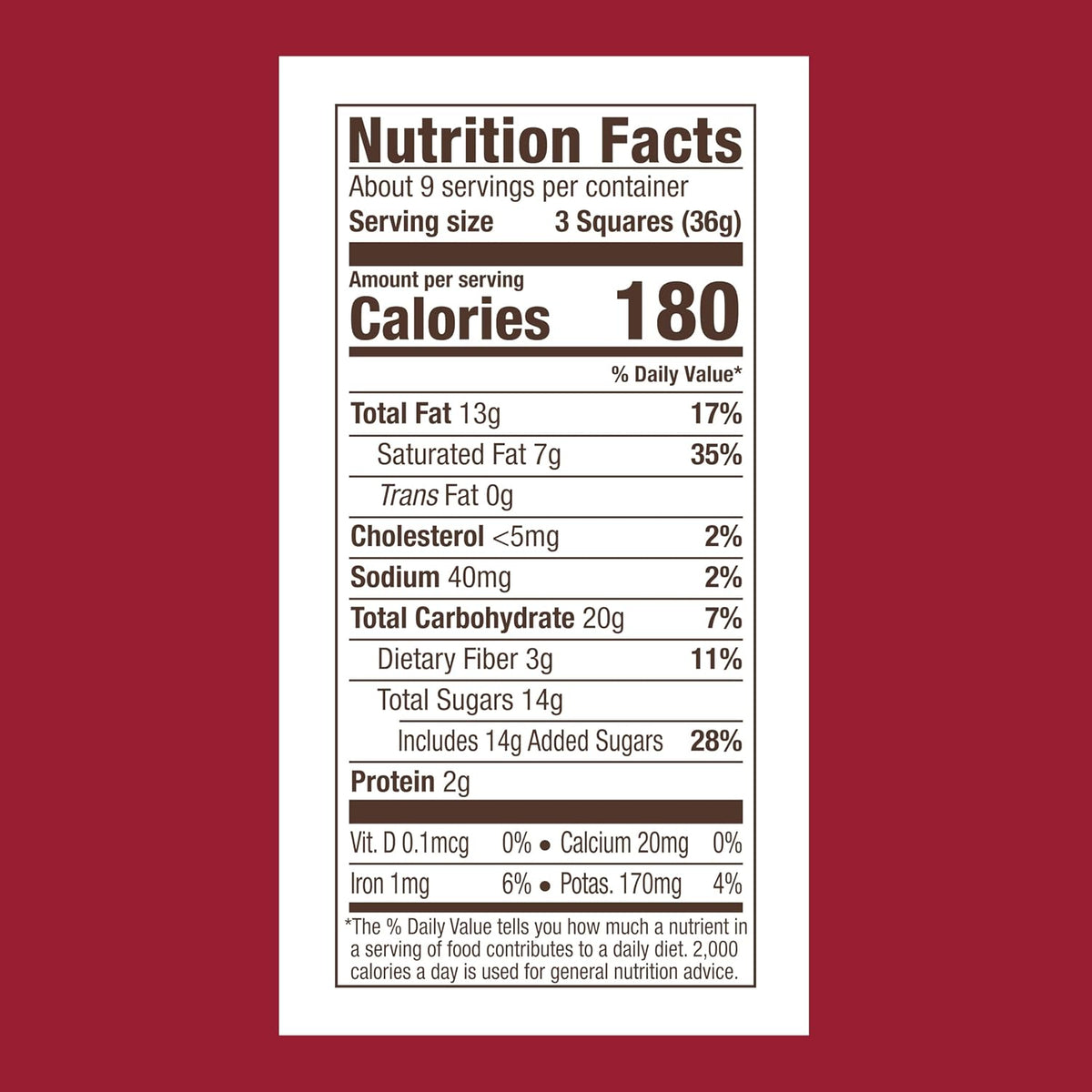 Premium dark chocolate candy squares by Ghirardelli