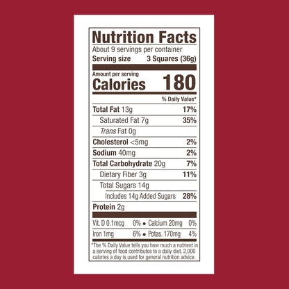 Premium dark chocolate candy squares by Ghirardelli