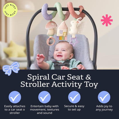 Pastel Rainbow Itzy Ritzy sensory travel toy
