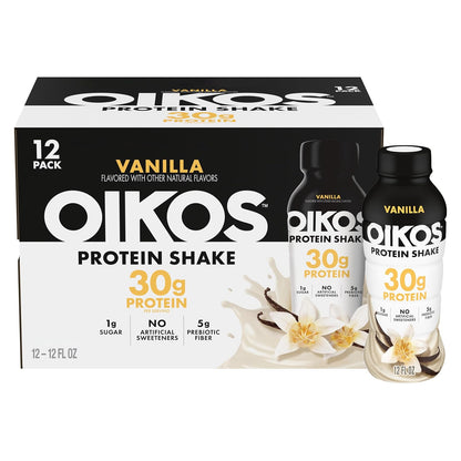 Oikos protein shake vanilla 30g protein bottle