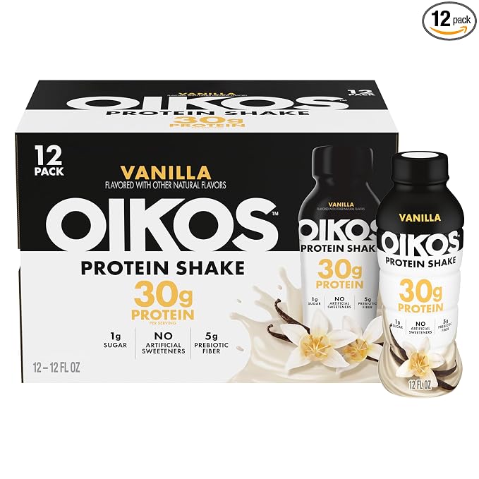Oikos vanilla protein shake 12 count pack