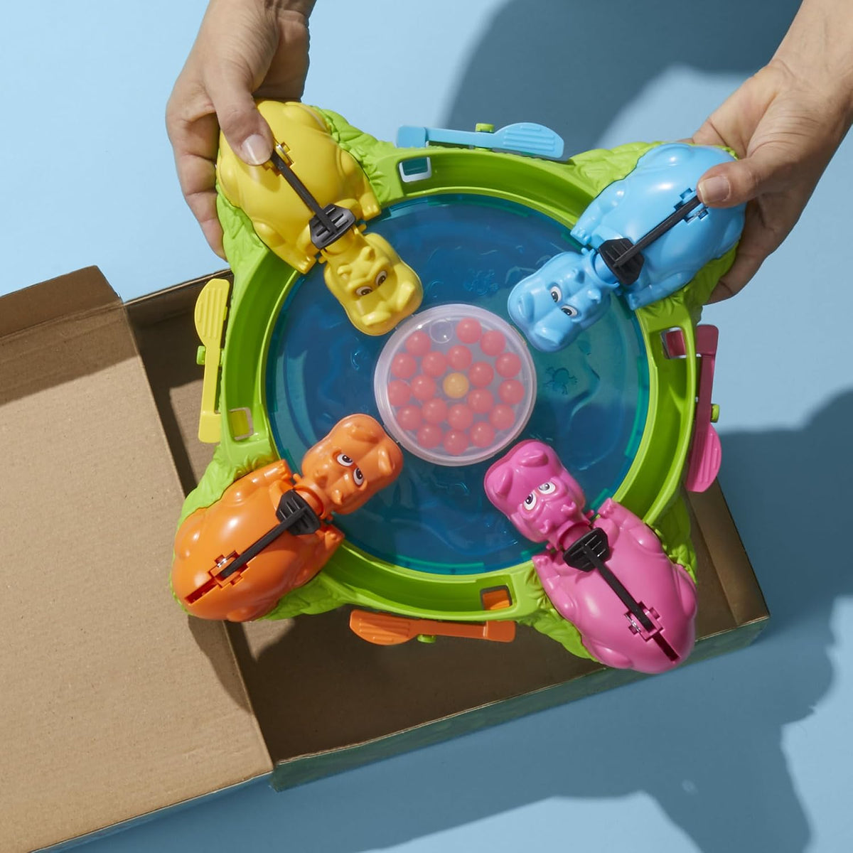 Hungry Hungry Hippos kids board game for indoor playdates