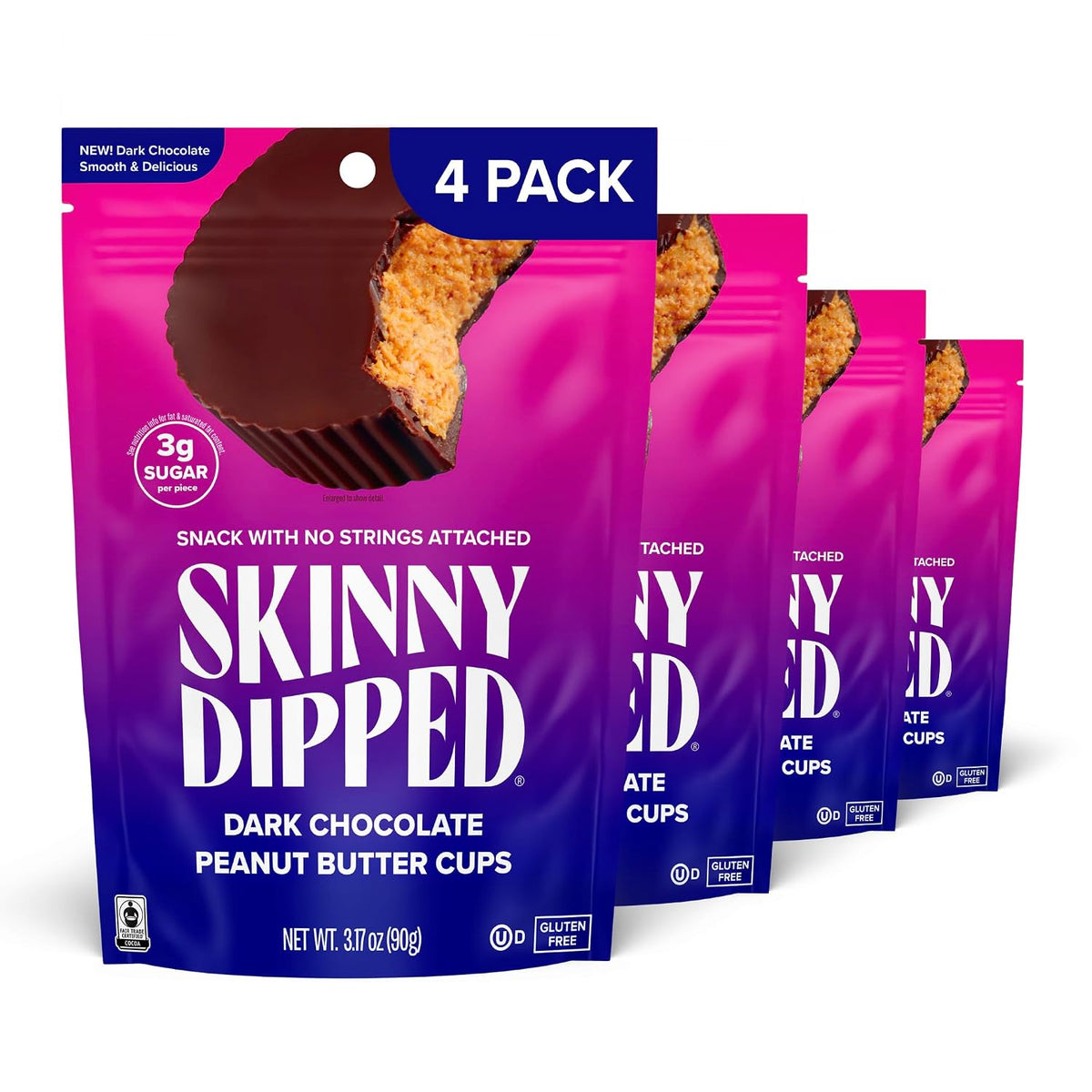 3.17 oz dark chocolate peanut butter cups snack