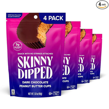 SKINNYDIPPED dark chocolate peanut butter cups bag