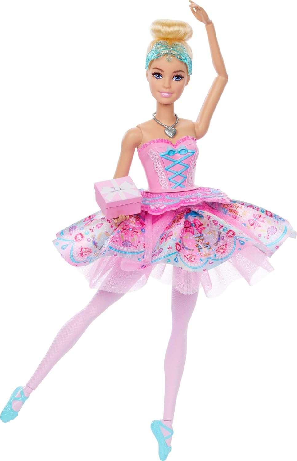 Barbie Clara doll with bow headband and locket necklace