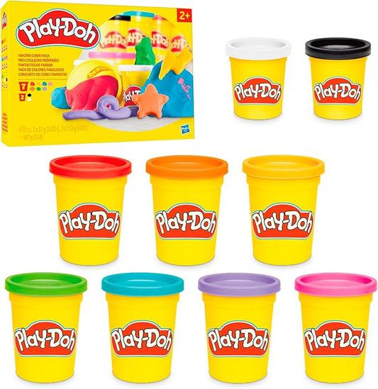 Play-Doh 9 pack assorted color modeling compound cans