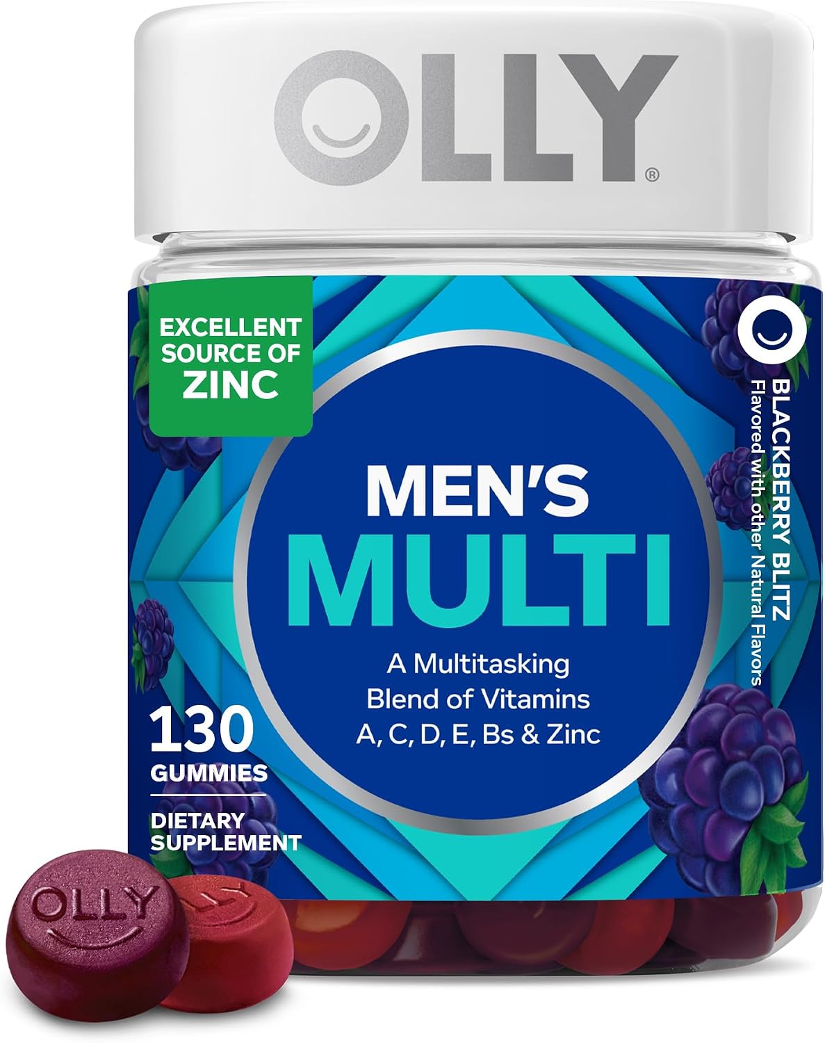 OLLY men's daily multivitamin gummies label