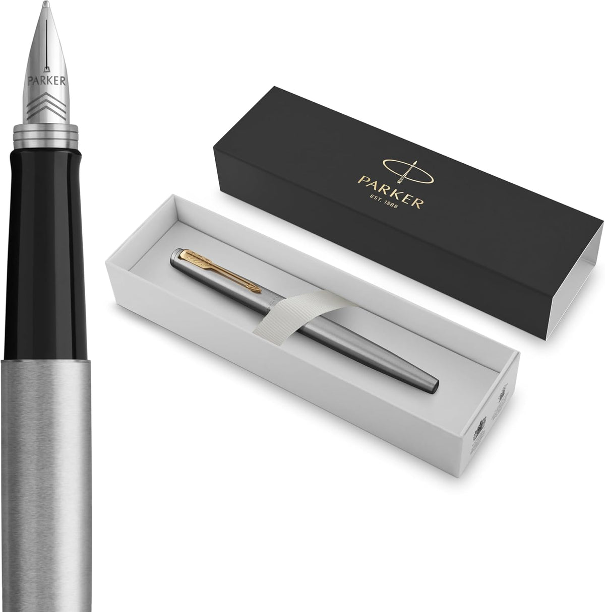 Parker Jotter medium nib fountain pen with blue ink