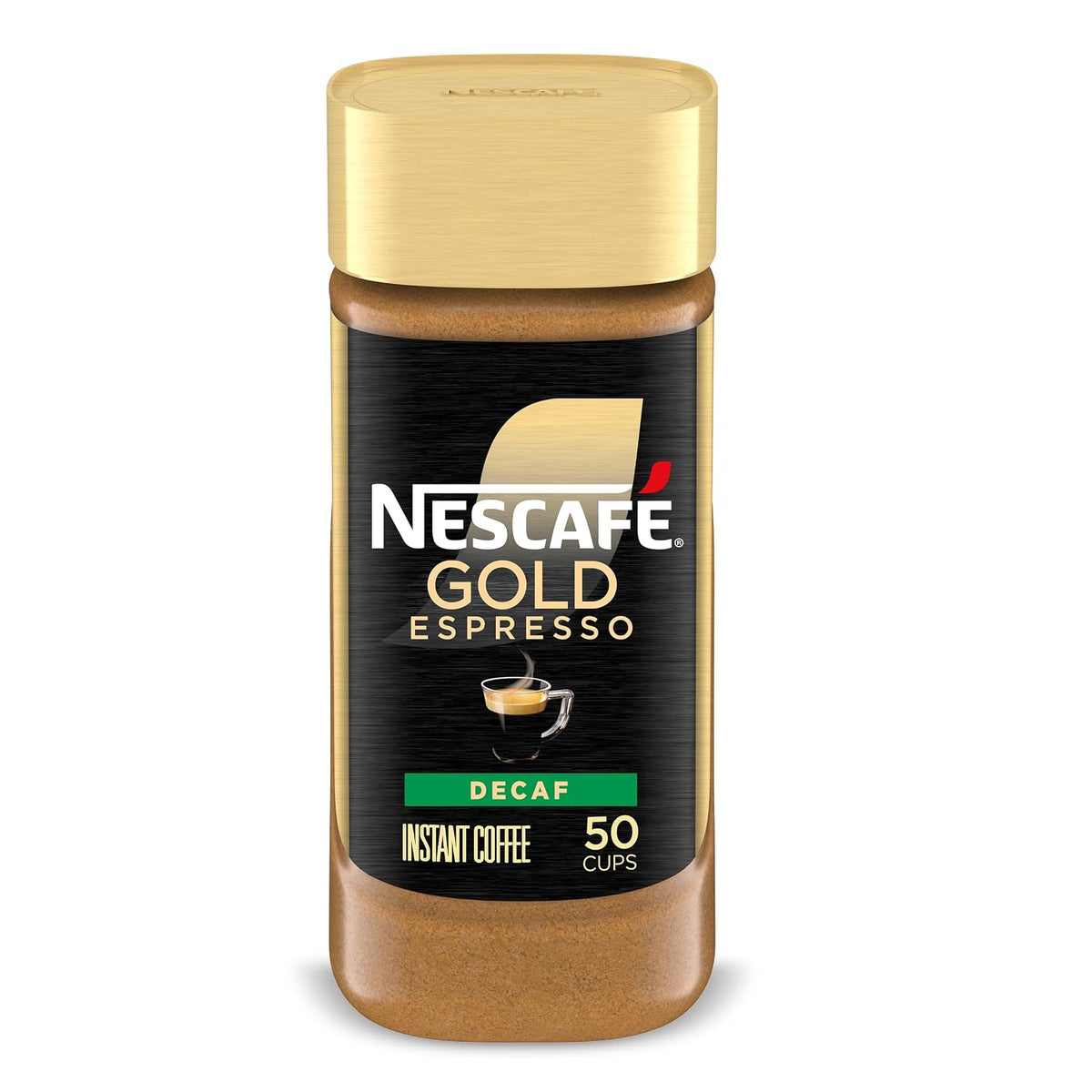 NESCAFÉ decaf instant espresso coffee jar front label