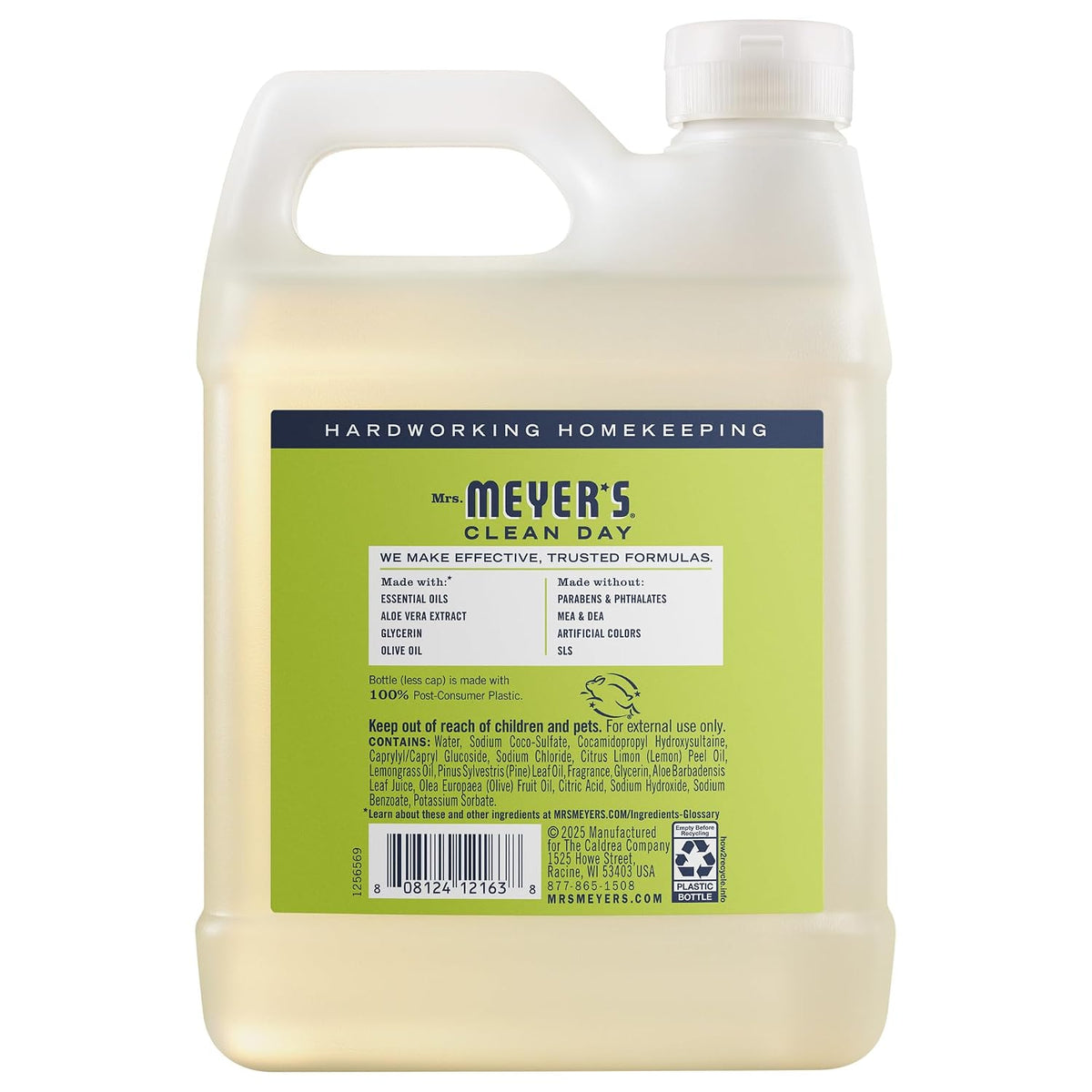 Lemon Verbena liquid hand soap refill for sink