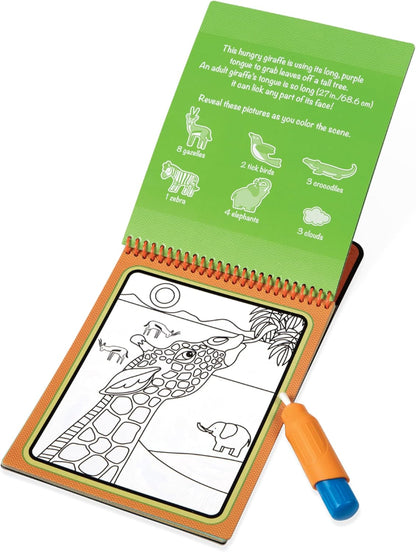 Kids travel activity book with water pen