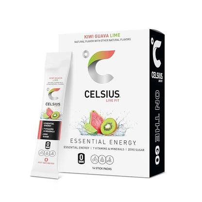 CELSIUS Kiwi Guava Lime sugar free energy drink mix box