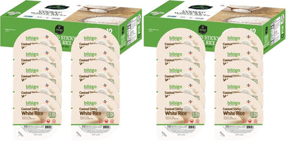 bibigo Cooked Sticky White Rice Bowls, Medium Grain, 7.4 oz, 12 ct