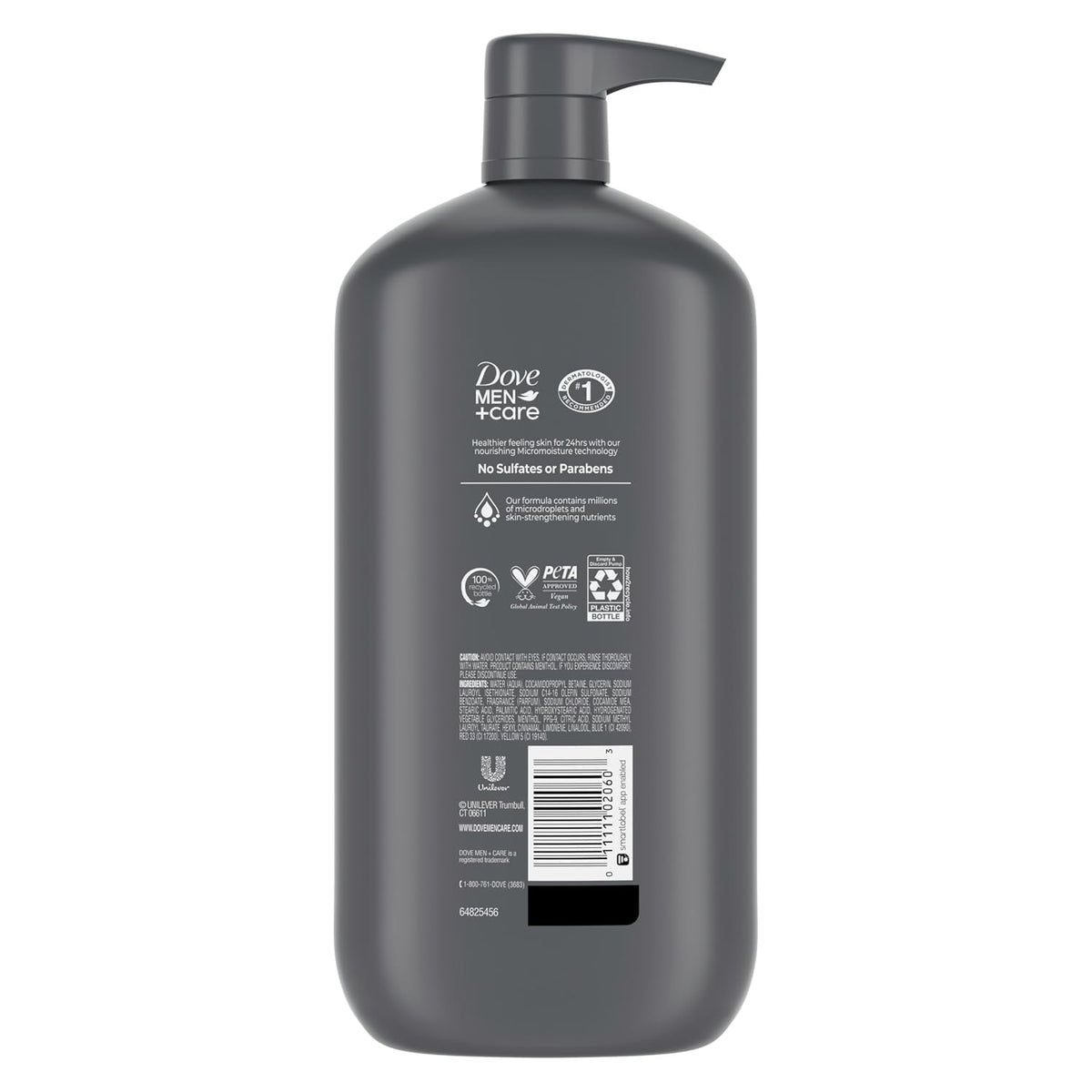 DOVE MEN + CARE paraben-free body and face cleanser