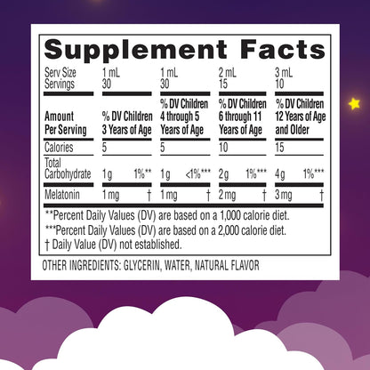 Zarbee's 1 fl oz kids bedtime supplement bottle