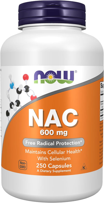 NOW Supplements NAC N-Acetyl Cysteine front label
