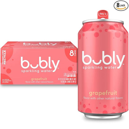 Bubly grapefruit sparkling water 8 pack cans