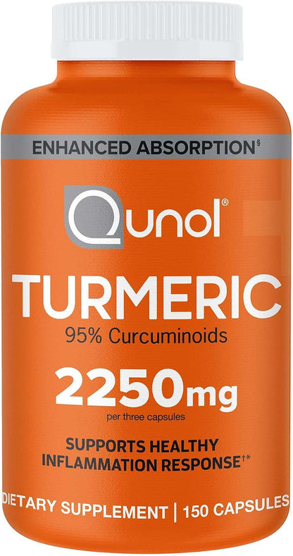 Qunol turmeric supplement with black pepper 150 capsules