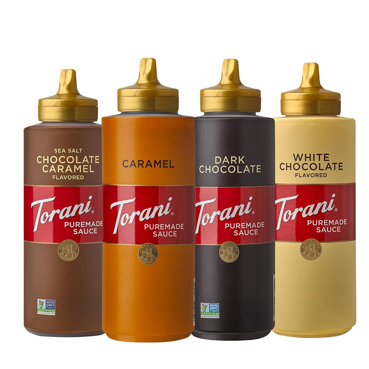 Torani Chocolate Caramel Dark Chocolate White Chocolate Caramel sauces