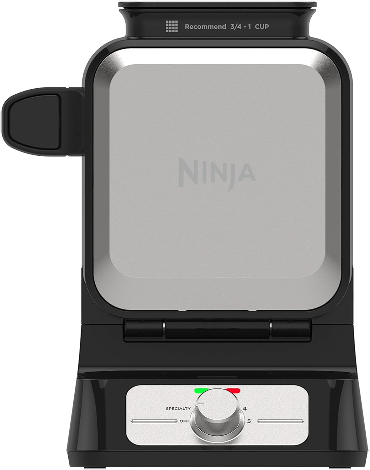 Vertical Belgian waffle maker with 5 shade settings