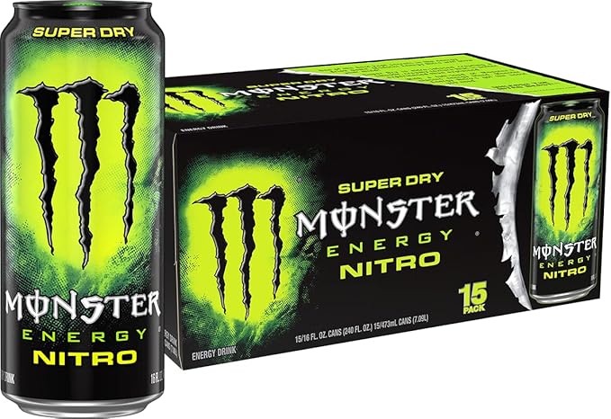 Monster Energy Nitro Super Dry 16 oz energy drink can