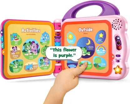 Electronic learning toy book with colorful picture pages