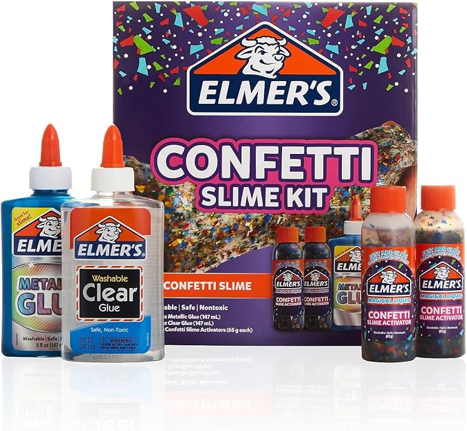 Elmer's Confetti Slime Kit with glue and activator