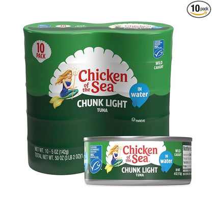 Chicken of the Sea chunk light tuna 10 count pack