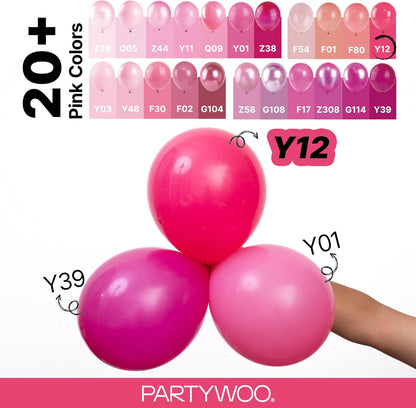 140 piece fuchsia balloon set for party décor