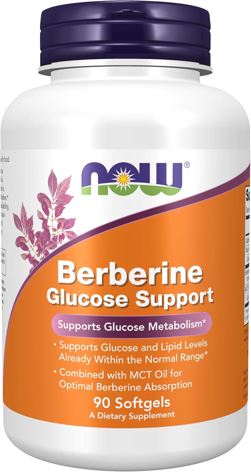 NOW Supplements Berberine Glucose Support front label