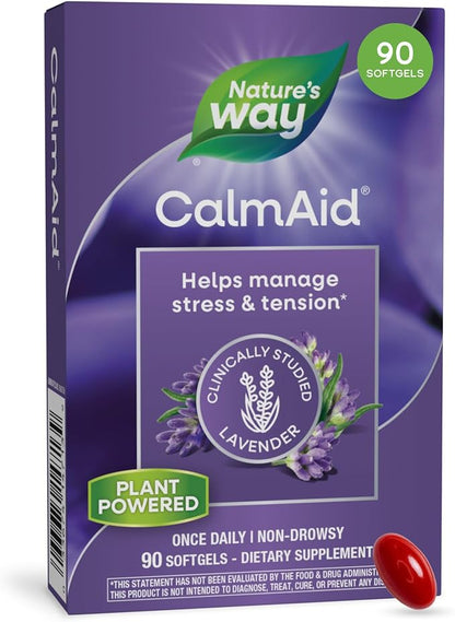 Nature’s Way CalmAid lavender oil supplement 90 ct