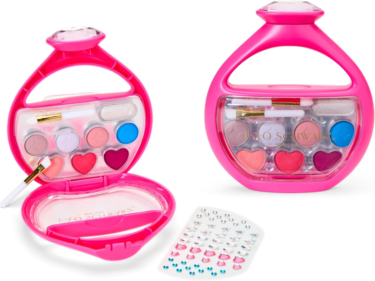FAO Schwarz heart-shaped kids makeup compact
