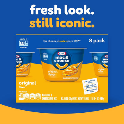 Eight pack Kraft Mac and Cheese Dinner Cups 2.05 oz