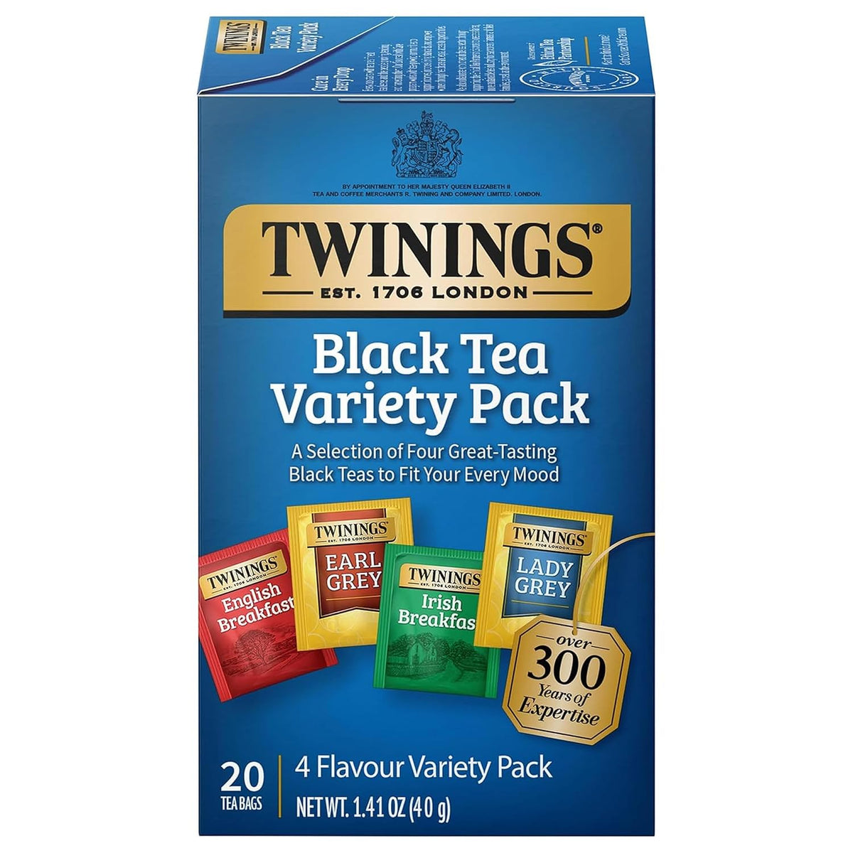 Twinings assorted caffeinated black tea bags