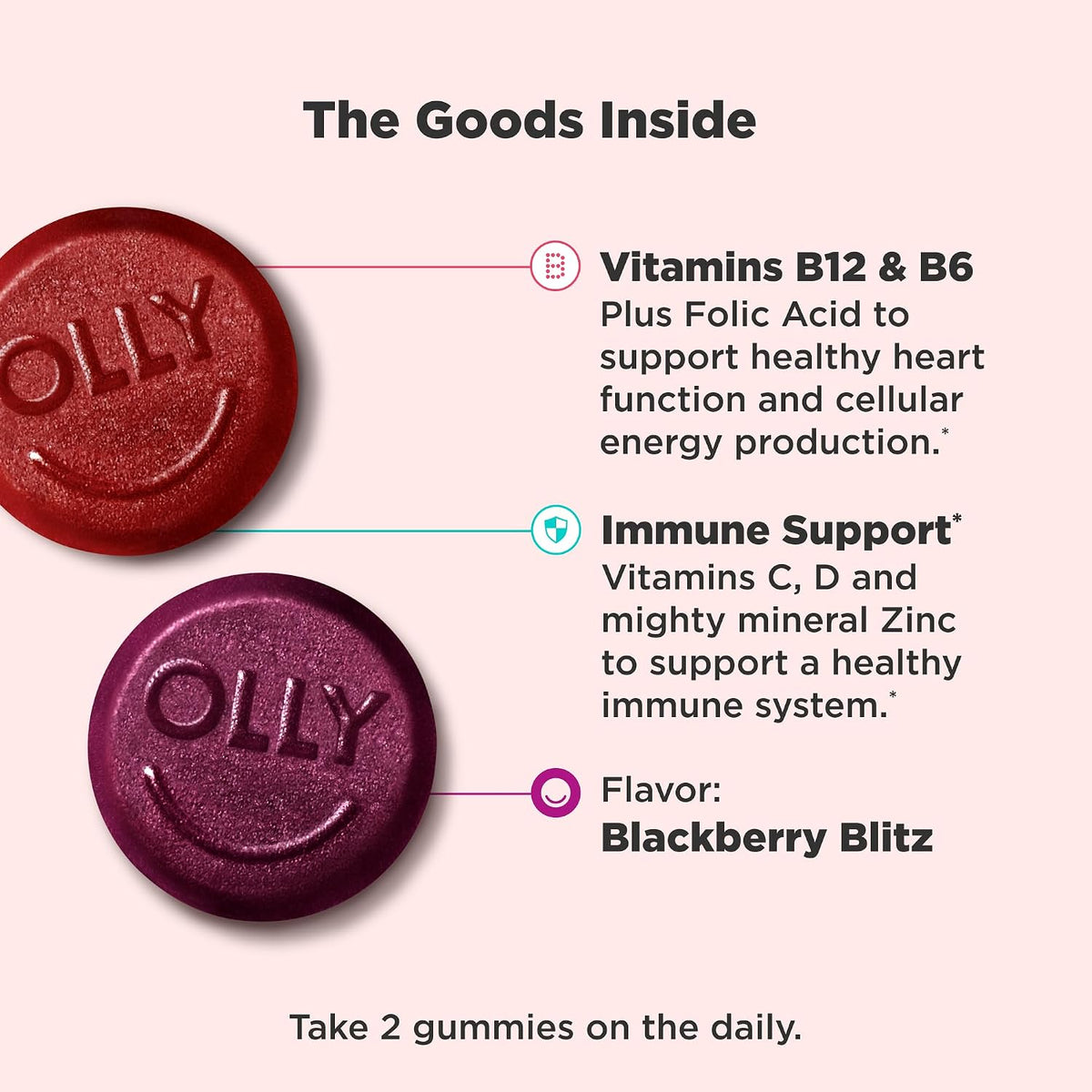 OLLY Men's Multi blackberry pomegranate gummies