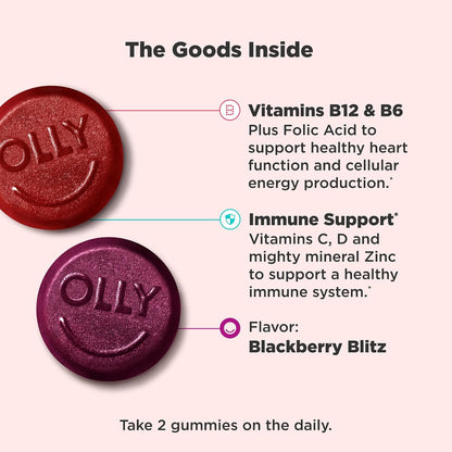 OLLY Men's Multi blackberry pomegranate gummies