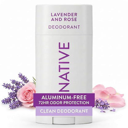 Native Lavender and Rose aluminum-free deodorant