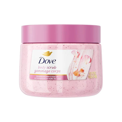 Dove Himalayan Salt & Rose Oil exfoliating body scrub, 15 oz