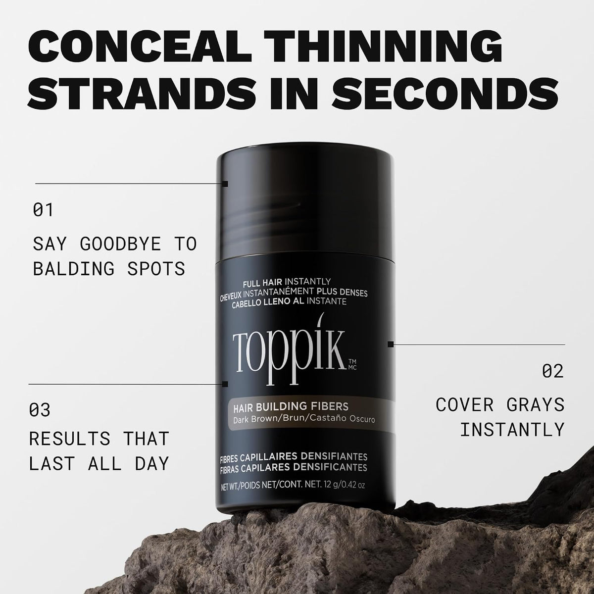 Hair building fibers in multiple shade options