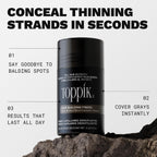 Toppik fibers in multiple shade options