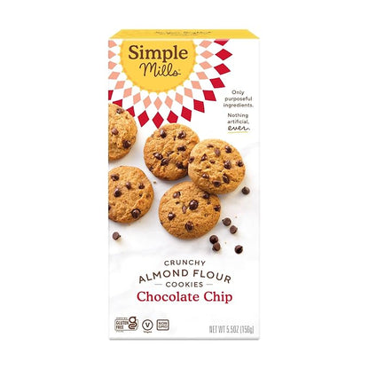 Simple Mills Crunchy Almond Flour Cookies Chocolate Chip package