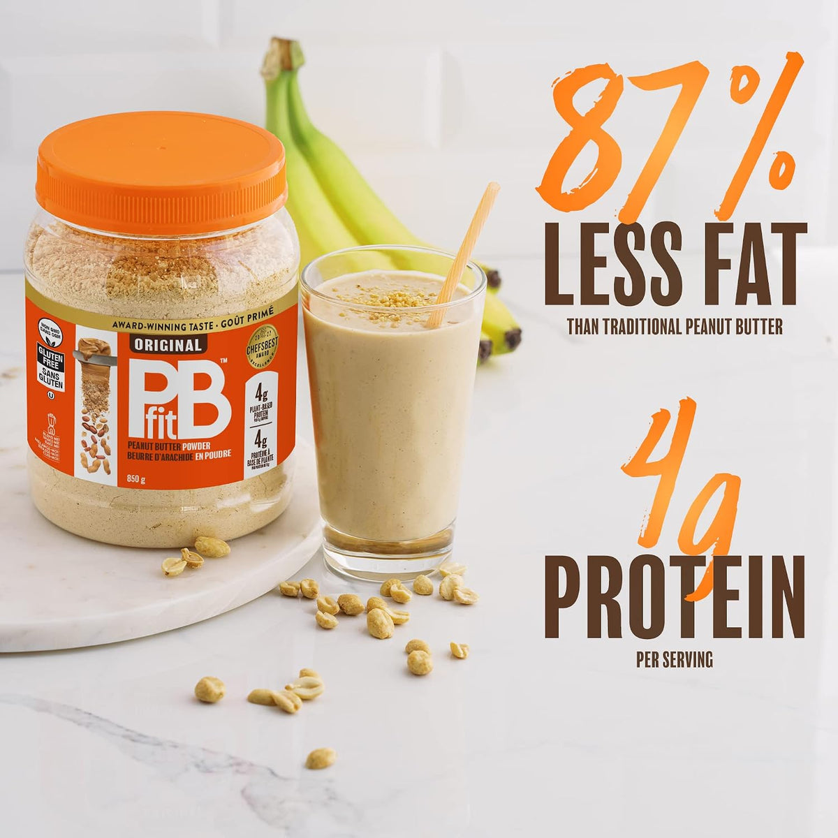 PBfit protein peanut butter powder for smoothies