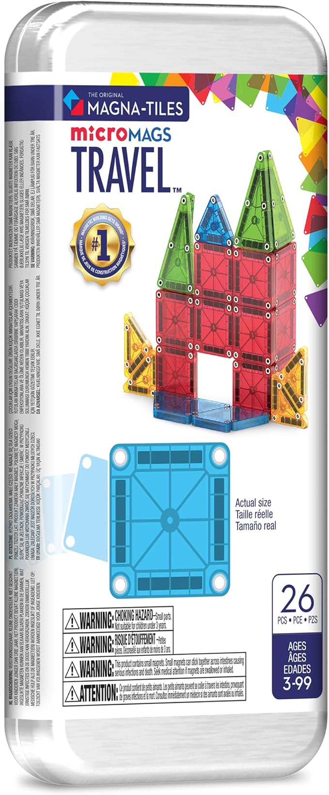 MAGNA-TILES microMAGS travel building set for kids