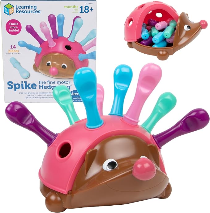 Toddler learning toy with colorful quills