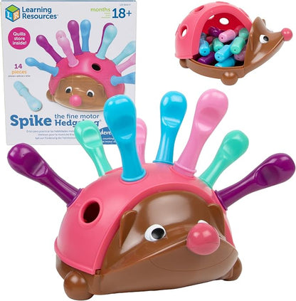 Toddler learning toy with colorful quills
