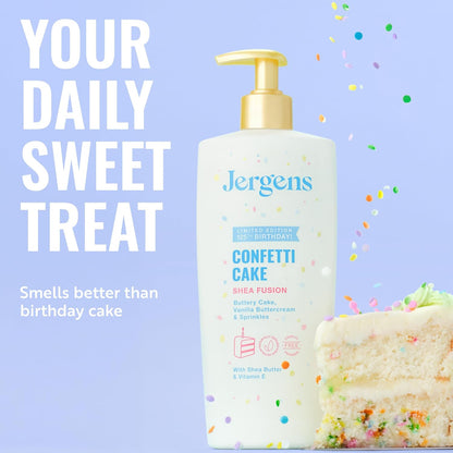 Jergens Confetti Cake lotion 14 fl oz bottle