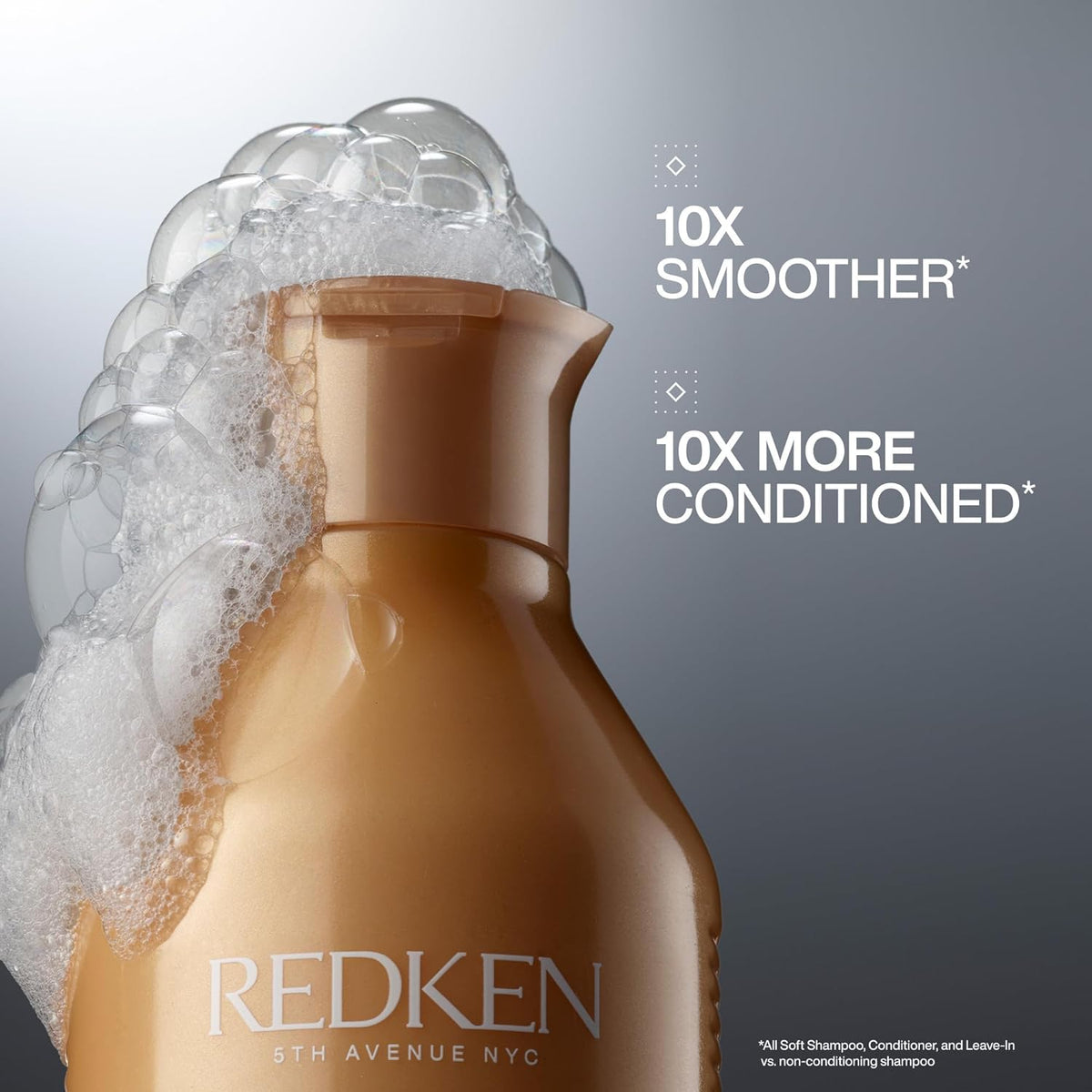 Redken All Soft haircare shampoo bottle